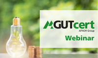 Pflanze in Glühbirne und GUTcert Logo